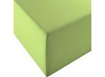 Spannbettlaken FLEURESSE "Comfort XL", grün (apfelgrün), 1 Stk., Mako-Jersey, 100x200 100x210 100x220 90x200 90x210 90x220 40cm, Mako-Jersey, Obermaterial: 96% Baumwolle, 4% Elasthan (LYCRA), Bettlaken, Spannbettlaken, Mako-Jersey, für Matratzen bis 40 cm Höhe, Bettlaken, Spannbetttuch