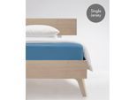 Spannbettlaken FLEURESSE "Jenny C aus feinfädigem Mako-Jersey", blau (meeresblau), B:120cm L:200cm, Mako-Jersey, Obermaterial: 100% Baumwolle, Bettlaken, Spannbettlaken, für Matratzen bis 23 cm Höhe