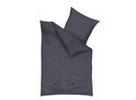 Bettwäsche KAEPPEL "Eternity", grau (anthrazit), B/L: 200cm x 200cm, 1 Stk., 2 Stk., Mako-Satin, B/L: 80cm x 80cm & 80cm x 80cm, 3 Stk., Mako-Satin, Obermaterial: 100% Baumwolle, Bettwäsche, Bettwäsche