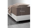 Spannbettlaken FLEURESSE "Comfort XL", grau (taupe), 1 Stk., Mako-Jersey, 180x200 180x210 180x220 190x200 190x210 190x220 200x200 200x210 200x220 40cm, Mako-Jersey, Obermaterial: 96% Baumwolle, 4% Elasthan (LYCRA), Bettlaken, Spannbettlaken, Mako-Jersey, für Matratzen bis 40 cm Höhe, Bettlaken, Spannbetttuch