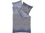 Bettwäsche KAEPPEL "Indira", blau (kobalt), B/L: 135cm x 200cm, 1 Stk., 1 Stk., Feinbiber, B/L: 80cm x 80cm, 2 Stk., Feinbiber, Obermaterial: 100% Baumwolle, Bettwäsche, Bettwäsche, Mit Paislyeymuster