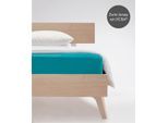Spannbettlaken FLEURESSE "Comfort", blau (petrol), B:200cm, Jersey-Elasthan, Obermaterial: 96% Baumwolle, 4% Elasthan (LYCRA), Bettlaken, Spannbettlaken, langlebig & bügelfrei,Perfekte Passform durch POWER-STRETCH