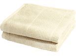 Badetuch FLEURESSE "2828", beige (creme, natur), B:90cm L:200cm, Frottier, Obermaterial: 100% Baumwolle, Handtücher, Badetuch, Duschhandtücher, Handtücher, Walkfrottee, 100% Baumwolle