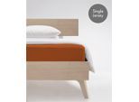 Spannbettlaken FLEURESSE "Jenny C aus feinfädigem Mako-Jersey", orange (terrakotta), L:200cm, Mako-Jersey, Obermaterial: 100% Baumwolle, Bettlaken, Spannbettlaken, für Matratzen bis 23 cm Höhe