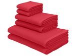 Handtuch Set KANGAROOS "Cassidy, Handtuch in Premium Qualität, 500 gr/m², Waffeloptik", rot, B:50cm L:100cm, Frottier, Frottier, Handtücher, Handtuch Set, Duschtücher, Handtücher, Gästetücher, 100% Baumwolle, 5 Jahre Garantie