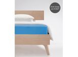 Spannbettlaken FLEURESSE "Comfort", blau (mittelblau), B:180cm, Jersey-Elasthan, Obermaterial: 96% Baumwolle, 4% Elasthan (LYCRA), Bettlaken, Spannbettlaken, langlebig & bügelfrei,Perfekte Passform durch POWER-STRETCH