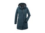 Parka KILLTEC "KOW 165 WMN PRK", Damen, Gr. 38, blau (hellpetrol), Obermaterial: 100% Polyester.Futter: 100% Polyester.Füllung: 100% Polyester, Jacken Parka, Wasser- und winddichter Parka mit Teddyfleece und abnehmbarer Kapuze