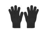 Strickhandschuhe MAXIMO, Jungen, Gr. 5, schwarz, Strick, Wolle, unifarben, Handschuhe Strickhandschuhe, Fingerhandschuhe, Wolle, wärmend, atmungsaktiv, basic, bequem