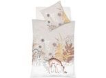 Bettwäsche FLEURESSE "Aspen 4372", beige (natur), B/L: 155cm x 220cm, 1 Stk., 1 Stk., Feinbiber, B/L: 80cm x 80cm, 2 Stk., Feinbiber, Obermaterial: 100% Baumwolle, Bettwäsche, Bettwäsche, Feinbiber, Baumwolle, in Gr. 135x200, 155x220, 200x200cm