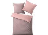 Bettwäsche KLEINE WOLKE "Linda", braun (old rose), B/L: 135cm x 200cm, 1 Stk., 1 Stk., Mako-Satin, B/L: 80cm x 80cm, 2 Stk., Mako-Satin, Obermaterial: 100% Baumwolle, Bettwäsche, Bettwäsche, einfaches, sehr elegantes Design