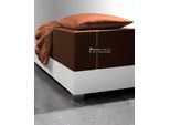 Spannbettlaken FLEURESSE "Comfort XL", braun (dunkelbraun), 1 Stk., Mako-Jersey, 140x200 140x210 140x220 150x200 150x210 150x220 160x200 160x210 160x220 40cm, Mako-Jersey, Obermaterial: 96% Baumwolle, 4% Elasthan (LYCRA), Bettlaken, Spannbettlaken, Mako-Jersey, für Matratzen bis 40 cm Höhe, Bettlaken, Spannbetttuch