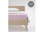 Spannbettlaken FLEURESSE "Jenny C aus feinfädigem Mako-Jersey", rosa (rosé), L:200cm, Single-Jersey, Obermaterial: 100% Baumwolle, Bettlaken, Spannbettlaken, für Matratzen bis 23 cm Höhe