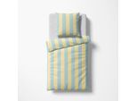Bettwäsche FLEURESSE "Bed Art S", blau, B/L: 200cm x 200cm, 1 Stk., 1 Stk., Mako-Satin, B/L: 80cm x 80cm & 80cm x 80cm, 3 Stk., Mako-Satin, Obermaterial: 100% Baumwolle, Bettwäsche, Bettwäsche, Mako Satin-Bettwäsche aus 100% Baumwolle