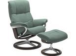 Relaxsessel STRESSLESS "Mayfair", grün (aqua grün paloma), B:83cm H:102cm T:74cm, Leder BATICK: BATICK ist ein leicht korrigiertes, durchgefärbtes und genarbtes Möbelleder, bei dem die meisten Unebenheiten und Spuren in der Regel entfernt wurden.;Leder PALOMA: PALOMA ist ein durchgefärbtes Semianilin-Möbelleder mit natürlicher Narbung.;ROHLEDER Stoff Q2 FARON: Ein fester zuverlässiger Bouclé mit e