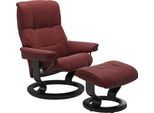 Relaxsessel STRESSLESS "Mayfair", rot (cherry paloma), B:79cm H:101cm T:73cm, Leder BATICK: BATICK ist ein leicht korrigiertes, durchgefärbtes und genarbtes Möbelleder, bei dem die meisten Unebenheiten und Spuren in der Regel entfernt wurden.;Leder PALOMA: PALOMA ist ein durchgefärbtes Semianilin-Möbelleder mit natürlicher Narbung.;ROHLEDER Stoff Q2 FARON: Ein fester zuverlässiger Bouclé mit einem