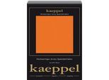 Spannbettlaken KAEPPEL "Single Jersey Mako Elasthan", orange, L:200cm, Jersey-Elasthan, Obermaterial: 97% Baumwolle, 3% Elasthan, Bettlaken, Spannbettlaken, aus 97% Baumwolle und 3% Elasthan
