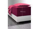 Spannbettlaken FLEURESSE "Comfort XL", lila (himbeere), 1 Stk., Mako-Jersey, 180x200 180x210 180x220 190x200 190x210 190x220 200x200 200x210 200x220 40cm, Mako-Jersey, Obermaterial: 96% Baumwolle, 4% Elasthan (LYCRA), Bettlaken, Spannbettlaken, Mako-Jersey, für Matratzen bis 40 cm Höhe, Bettlaken, Spannbetttuch