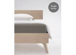 Spannbettlaken FLEURESSE "Jenny C aus feinfädigem Mako-Jersey", grau (taupe), L:200cm, Mako-Jersey, Obermaterial: 100% Baumwolle, Bettlaken, Spannbettlaken, für Matratzen bis 23 cm Höhe