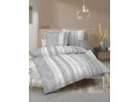 Bettwäsche KAEPPEL "Firenze", silber, B/L: 155cm x 220cm, 1 Stk., 1 Stk., Interlock-Jersey, B/L: 80cm x 80cm, 2 Stk., Interlock-Jersey, Obermaterial: 100% Baumwolle, Bettwäsche, Bettwäsche, Mit Paisleymuster