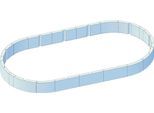 Poolwandisolierung KWAD "Pool Protector T60", weiß, Polystyrol, Bauplatten, Poolwandisolierung, für Ovalformbecken der Größe 730x360x132 cm