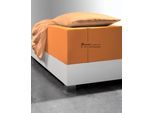 Spannbettlaken FLEURESSE "Comfort XL", orange, 1 Stk., Mako-Jersey, 140x200 140x210 140x220 150x200 150x210 150x220 160x200 160x210 160x220 40cm, Mako-Jersey, Obermaterial: 96% Baumwolle, 4% Elasthan (LYCRA), Bettlaken, Spannbettlaken, Mako-Jersey, für Matratzen bis 40 cm Höhe, Bettlaken, Spannbetttuch