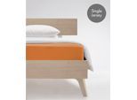 Spannbettlaken FLEURESSE "Jenny C aus feinfädigem Mako-Jersey", orange, L:200cm, Mako-Jersey, Obermaterial: 100% Baumwolle, Bettlaken, Spannbettlaken, für Matratzen bis 23 cm Höhe