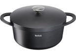 Schmortopf TEFAL "Trattoria Bräter mit Deckel", schwarz, Ø:24cm, Töpfe, Schmortopf, Antihaftversiegelung, für alle Herdarten geeignet, Induktion, E21844