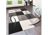Teppich PACO HOME "Diamond 665", schwarz (schwarz, weiß), B:120cm H:17mm L:170cm, Polypropylen (PP), Teppiche, Teppich, Karo Muster, 3D-Design, auch als Läufer, Wohnzimmer, Schlafzimmer