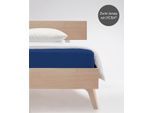 Spannbettlaken FLEURESSE "Comfort", blau (nachtblau), B:200cm, Jersey-Elasthan, Obermaterial: 96% Baumwolle, 4% Elasthan (LYCRA), Bettlaken, Spannbettlaken, langlebig & bügelfrei,Perfekte Passform durch POWER-STRETCH