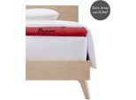 Spannbettlaken FLEURESSE "Topper", rot (bordeaux), B:200cm, Jersey-Elasthan, Obermaterial: 96% Baumwolle, 4% Elasthan, Bettlaken, Spannbettlaken, aus Jersey-Elasthan, für eine Matratzenhöhe bis 10 cm