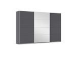 Luca Bessoni Schwebetürenschrank, Grau, Holzwerkstoff, 10 Fächer, 361x229x62 cm, Blauer Engel, BQ - Bündnis für Qualität, Made in Germany, Schlafzimmer, Kleiderschränke, Schwebetürenschränke