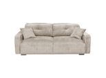 Mid.you , Taupe , Textil , Füllung: Schaumstoffflocken,Schaumstoffflocken , 235x88x120 cm , Made in EU , Schlafen auf Sitzhöhe, Rücken echt, Armteil links, Armteil rechts , Wohnzimmer, Sofas & Couches, Schlafsofas, Schlafsofas