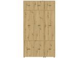 Möbelix , Eiche Artisan , Holzwerkstoff , 2 Fächer , 135x239.40x52.1 cm , Beimöbel erhältlich ,