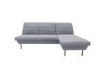 Looks by W.Joop , Grau, Hellblau , Textil , Uni , Ottomane rechts, nicht einzeln stellbar, L-Form , 214x168 cm , Made in EU, FSC MIX , Stoffauswahl, seitenverkehrt erhältlich, Hocker erhältlich, Rücken echt ,