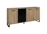 Livetastic , Eiche Artisan , Holzwerkstoff , Holzoptik , 2 Fächer , 178x86x41 cm ,