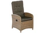 Gardenson , Beige , Metall, Kunststoff, Textil , Uni , Füllung: Polyetherschaumkern , 63x65x108 cm , Gartenmöbel, Gartensessel, Gartenstühle