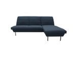 Looks by W.Joop , Dunkelblau , Textil , Uni , Ottomane rechts, nicht einzeln stellbar, L-Form , 214x168 cm , Made in EU, FSC MIX , Stoffauswahl, seitenverkehrt erhältlich, Hocker erhältlich, Rücken echt ,