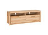 Mid.you , Holz , Kernbuche , massiv , 2 Schublade(n) Schubladen , 155x58x50 cm , Kabelkanal ,