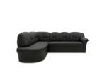 Mid.you , Schwarz , Textil , Uni , L-Form, Ottomane links , 243x180 cm , Made in EU, FSC MIX , Rücken echt ,