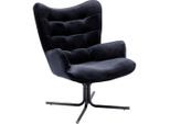 Kare-Design , Schwarz , Textil , 82x95x73 cm , Sitzfläche 180° drehbar ,