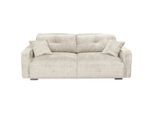 Mid.you , Beige , Textil , Füllung: Schaumstoffflocken,Schaumstoffflocken , 235x88x120 cm , Made in EU , Schlafen auf Sitzhöhe, Rücken echt, Armteil links, Armteil rechts , Wohnzimmer, Sofas & Couches, Schlafsofas, Schlafsofas