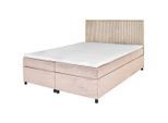 Livetastic , Beige , Textil , H2 , 1-Zonen , 180x200 cm , Made in EU, Made in Europe , gepolstertes Kopfteil, Topper durchgehend, in verschiedenen Größen erhältlich, Matratze durchgehend ,