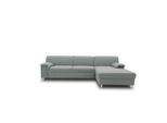 Mid.you , Silberfarben , Textil , Uni , L-Form , 252x150 cm , Made in EU , Rücken echt, Armteil links, Armteil rechts ,
