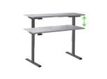 Mid.you , Anthrazit, Grau , Metall , rechteckig , 50-70x69-119x108-160 cm , Made in Germany , höhenverstellbar, Memoryschalter, USB-Anschlüsse , Büromöbel, Schreibtische, Höhenverstellbare Schreibtische