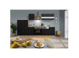 Respekta , Schwarz , Holzwerkstoff , 1 Schublade(n),1 Schublade(n) Schubladen , seitenverkehrt montierbar, nur wie online abgebildet bestellbar , E , 310 cm , links aufbaubar, rechts aufbaubar , Küche, Küchenblöcke, Küchenzeilen