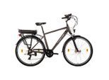 KS Cycling , Grau , Metall , 21x116x188 cm , Antirutschpedale, Rücklicht, Seitenständer, Frontscheinwerfer, höhenverstellbarer Komfortsitz , Freizeit, Fahrräder & Zubehör, E-Bikes