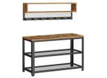 Mid.you , Schwarz, Dunkelbraun , Metall, Holzwerkstoff , 73x45.5x30 cm ,