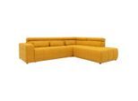 Mid.you , Orange , Textil , Uni , Ottomane rechts, L-Form , 275x228 cm , Made in EU, FSC MIX , seitenverkehrt erhältlich, Rücken echt , Wohnzimmer, Sofas & Couches, Wohnlandschaften, Ecksofas