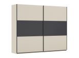 Rauch Möbel , Grau, Champagner , Holzwerkstoff , 3 Fächer , 261x210x59 cm , Blauer Engel, Goldenes M, Made in Germany , in verschiedenen Größen erhältlich ,
