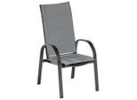 Gardenson , Graphitfarben, Grau , Metall, Textil , 57x110x73 cm , Gartenmöbel, Gartensessel, Gartenstühle
